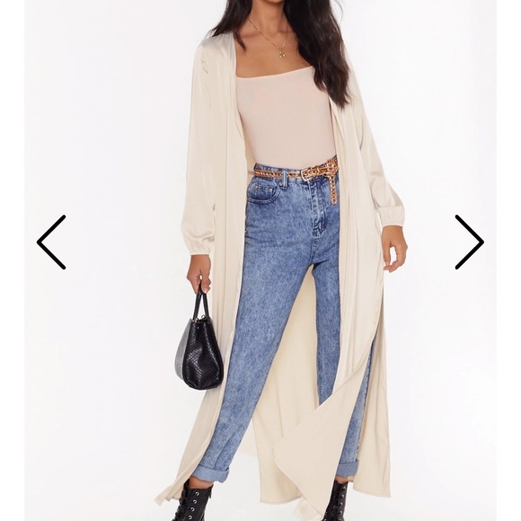 Peach Nasty gal Satin Duster - Picture 3 of 4